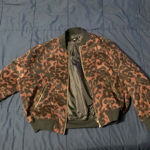 H&M Bomb Jacket Leopard Print